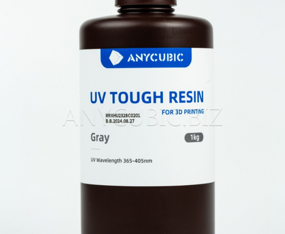 Фото 2 - СІРА Гнучка фотополімерна смола Anycubic Flexible Tough Resin GREY 1КГ