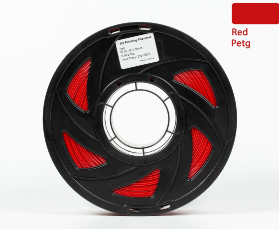Фото 3 - PETG філамент (пластик) для 3D принтера Червоний 1кг, 1.75мм, 330м
