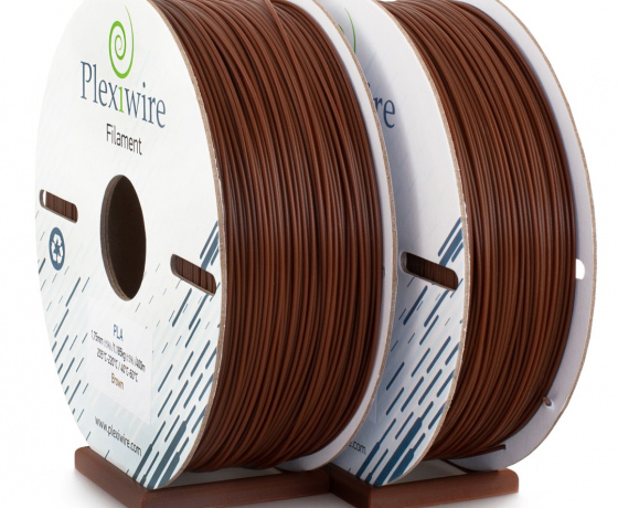Фото 2 - PLA пластик Plexiwire для 3D принтера коричневий 400м / 1.185кг / 1.75мм
