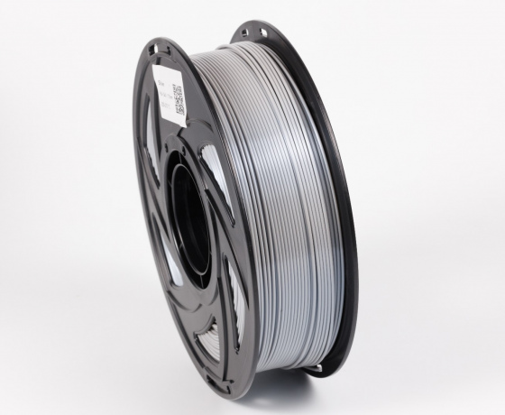 Фото 4 - Срібний Пла Пластик Шовковий \ PLA SILK silver 1кг | 1.75мм | 330м