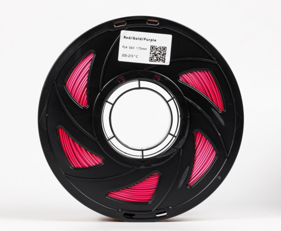 Фото 3 - Красный Золотой Пурпурный Шелковый Пла Пластик | PLA SILK Red Gold Purple 1кг 1.75мм | 330м