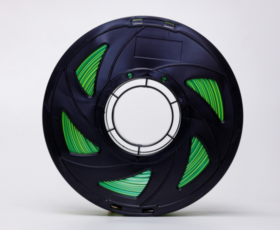 Фото 6 - Белый Желтый Зеленый Шелковый Пла Пластик | PLA SILK White Yellow Green 1кг | 1.75мм | 330м