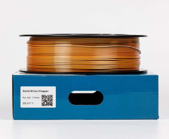 Фото 3 - Золотой Серебряный Медный Шелковый Пла Пластик | PLA SILK Gold Silver Copper 1кг 1.75мм | 330м