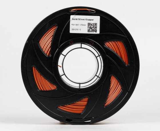 Фото 4 - Золотой Серебряный Медный Шелковый Пла Пластик | PLA SILK Gold Silver Copper 1кг 1.75мм | 330м