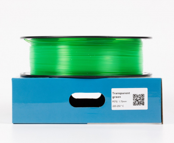 Фото 3 - PETG Полупрозрачный Зеленый 1кг | 1.75мм | 330м