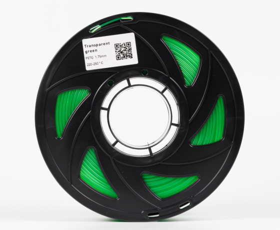 Фото 4 - PETG Полупрозрачный Зеленый 1кг | 1.75мм | 330м