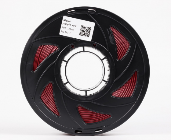 Фото 3 - Фиолетово-Красный Металлик PETG пластик для 3D принтера PETG Filament Metal фиолетовый 1кг | 1.75мм | 330м