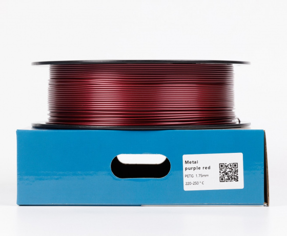 Фото 4 - Фиолетово-Красный Металлик PETG пластик для 3D принтера PETG Filament Metal фиолетовый 1кг | 1.75мм | 330м